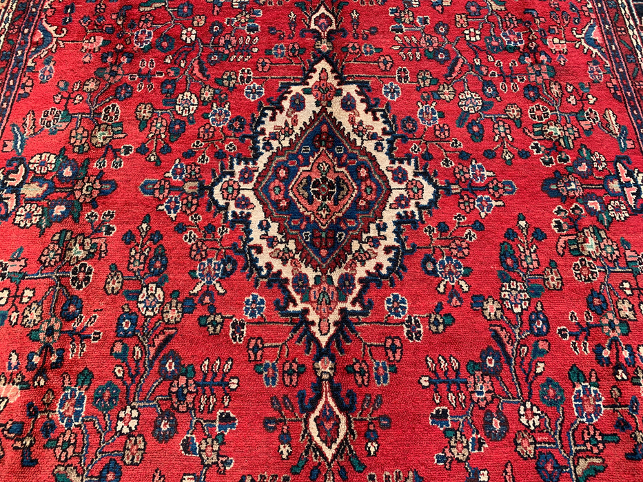 12'0 x 9'0 Hand-Knotted Persian Wool Rug - Red Floral Medallion Design - KBHM-986