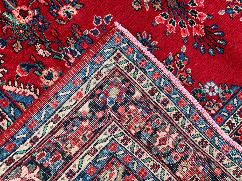 10'0 x 7'1 Hand-Knotted Persian Wool Rug - Red Floral Medallion Design - KBHM-989