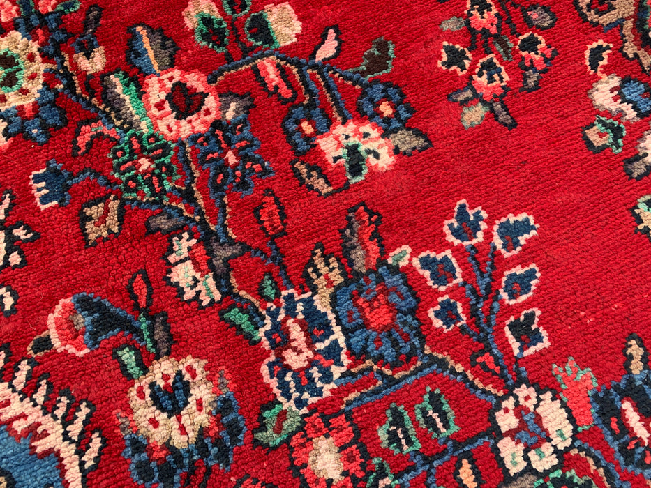 10'0 x 7'1 Hand-Knotted Persian Wool Rug - Red Floral Medallion Design - KBHM-989
