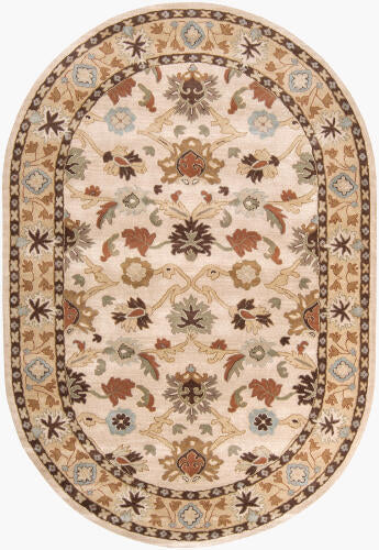 Caesar Handmade Wool Rug — Ivory / Gold / Rust | CAE-1010