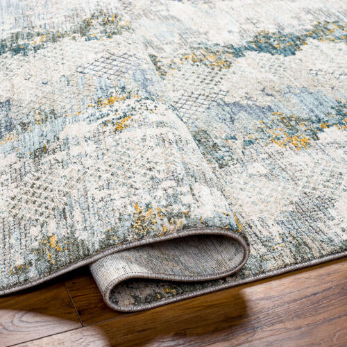 Livabliss Dresden Machine Woven Rug — Mist / Blue | DRE-2303 - construction