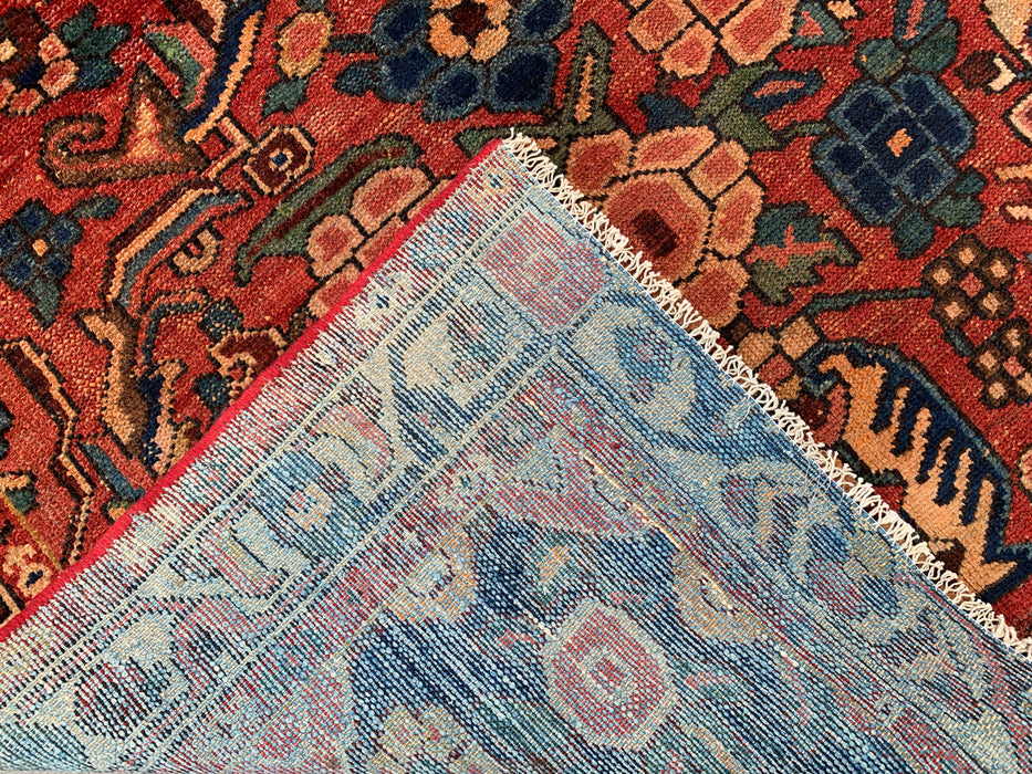 6'3 x 4'2 Hand-Knotted Persian Wool Rug - Coral Floral Botanical Design - KBHM-991