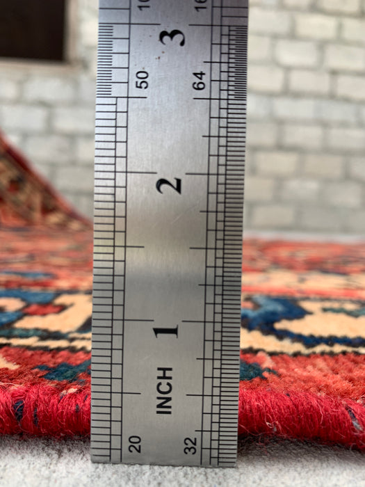 6'3 x 4'2 Hand-Knotted Persian Wool Rug - Coral Floral Botanical Design - KBHM-991