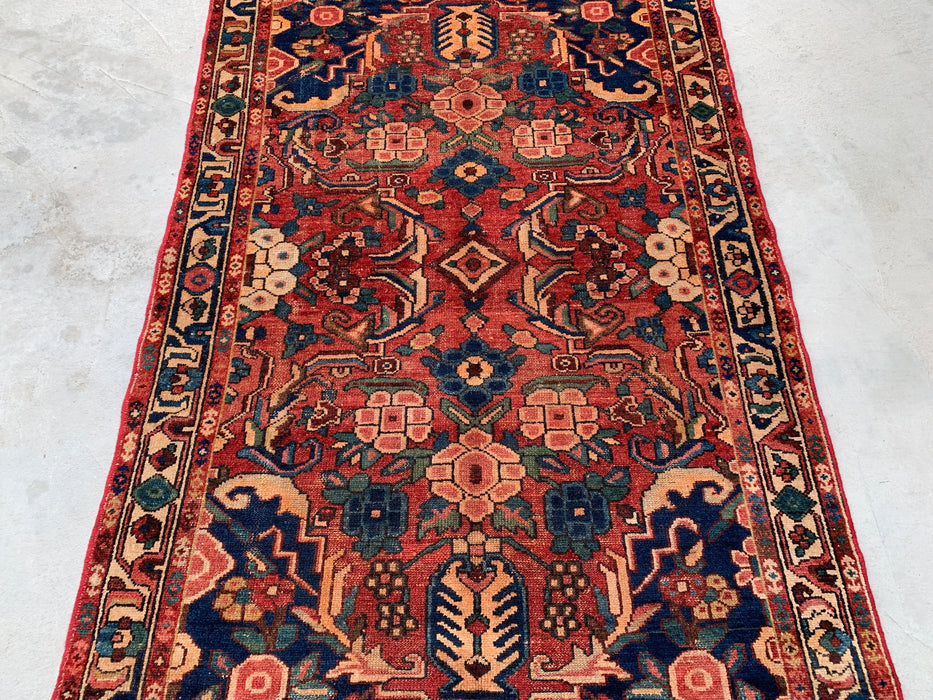 6'3 x 4'2 Hand-Knotted Persian Wool Rug - Coral Floral Botanical Design - KBHM-991
