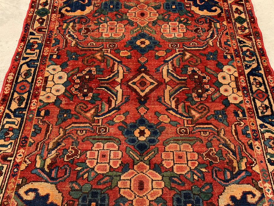 6'3 x 4'2 Hand-Knotted Persian Wool Rug - Coral Floral Botanical Design - KBHM-991