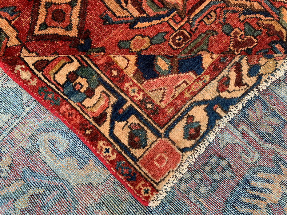 6'3 x 4'2 Hand-Knotted Persian Wool Rug - Coral Floral Botanical Design - KBHM-991