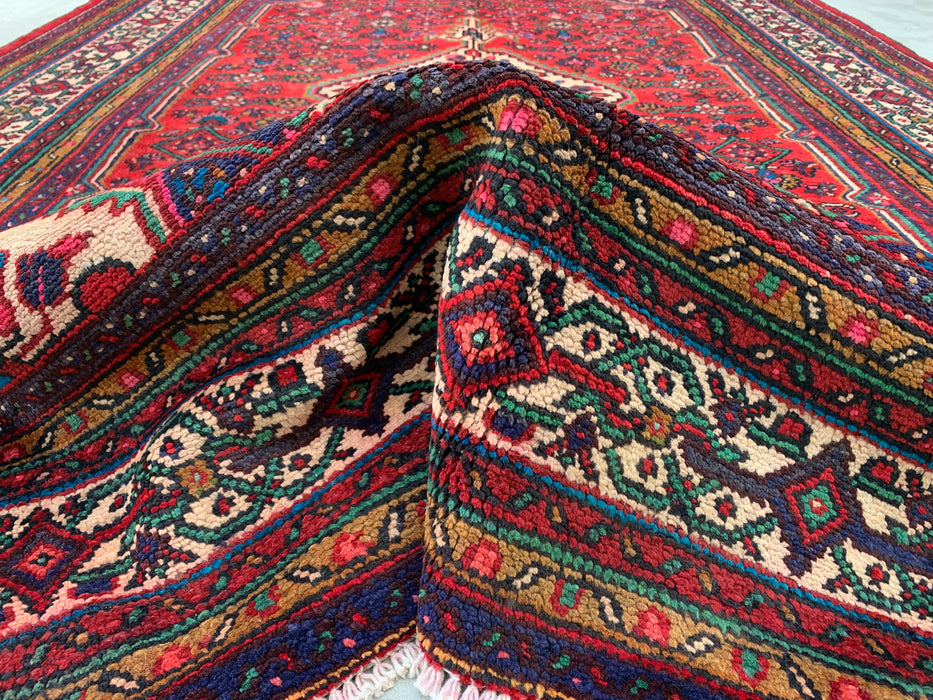 10'2 x 6'10 Hand-Knotted Persian Wool Rug - Red Medallion Design - KBHM-993