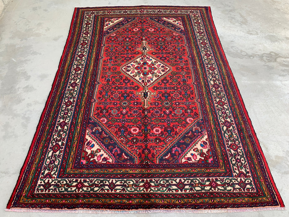 10'2 x 6'10 Hand-Knotted Persian Wool Rug - Red Medallion Design - KBHM-993