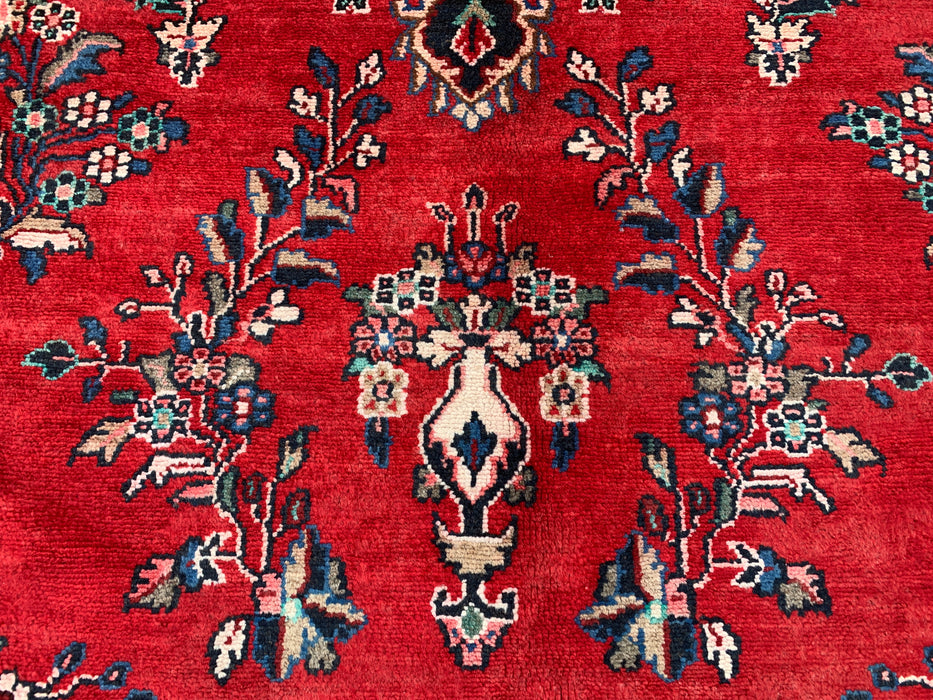 11'8 x 8'9 Hand-Knotted Persian Wool Rug - Red Floral Medallion Design - KBHM-994