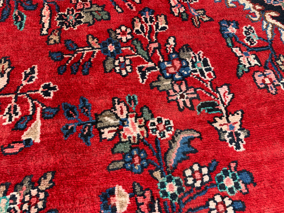 11'8 x 8'9 Hand-Knotted Persian Wool Rug - Red Floral Medallion Design - KBHM-994