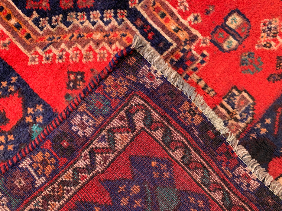 6'4 x 3'11 Hand-Knotted Persian Wool Rug - Red Tribal Medallion Design - KBHM-996