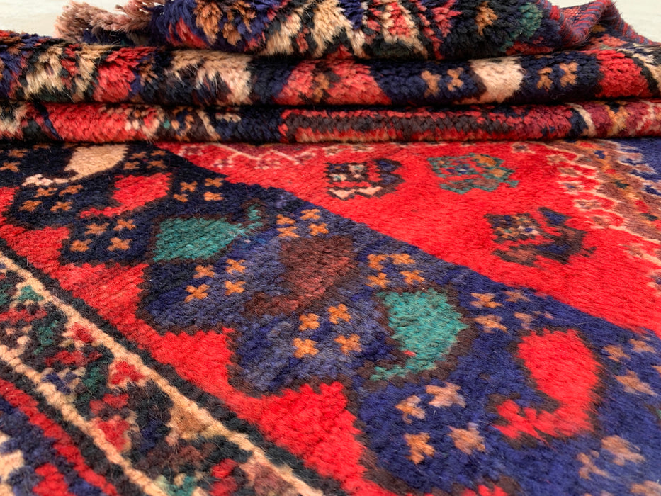 6'4 x 3'11 Hand-Knotted Persian Wool Rug - Red Tribal Medallion Design - KBHM-996
