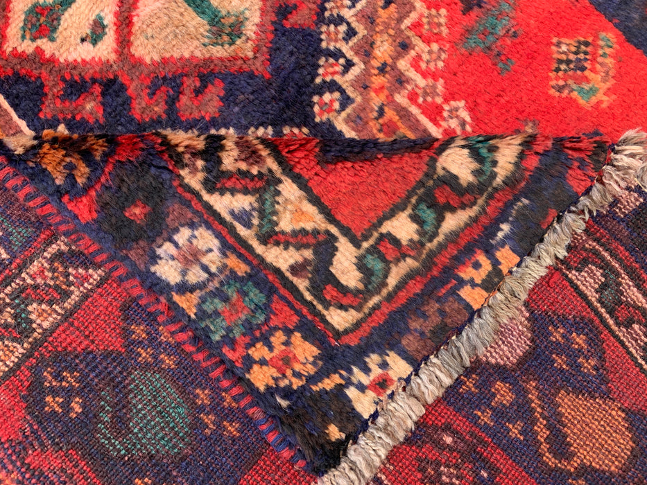 6'4 x 3'11 Hand-Knotted Persian Wool Rug - Red Tribal Medallion Design - KBHM-996