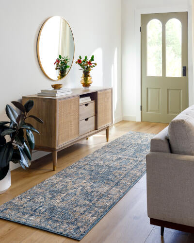 Livabliss Mirabel Machine Woven Rug — Denim / Camel | MBE-2301