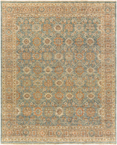 Reign Handmade Wool Rug — Teal / Terracotta Vintage Medallion | REG-2308 - performance