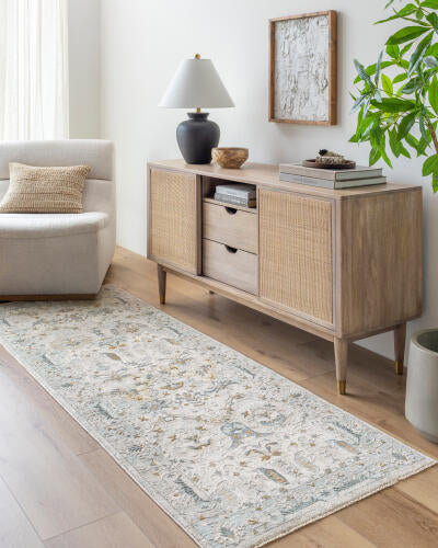 Livabliss  Dresden Machine Woven Rug — Ivory / Mist | DRE-2308