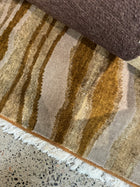 4'X6' Hand-Knotted Nepali Wool Area Rug- Brown/Beige