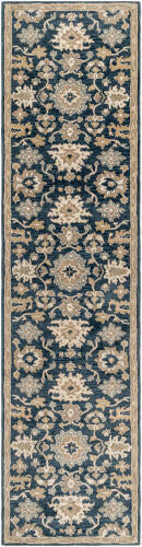 Caesar Handmade Wool Rug — Navy / Beige | CAE-1154