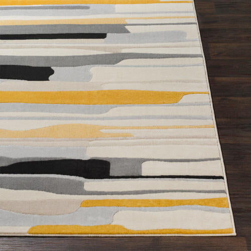 City Machine Woven Rug — Yellow / Gray Multi | CIT-2340
