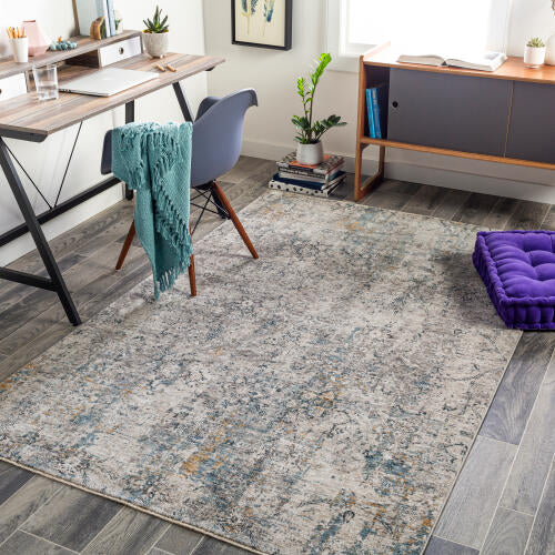 Livabliss Cardiff Machine Woven Rug — Blue / Gray / Ivory | CDF-2300 - colour & pattern