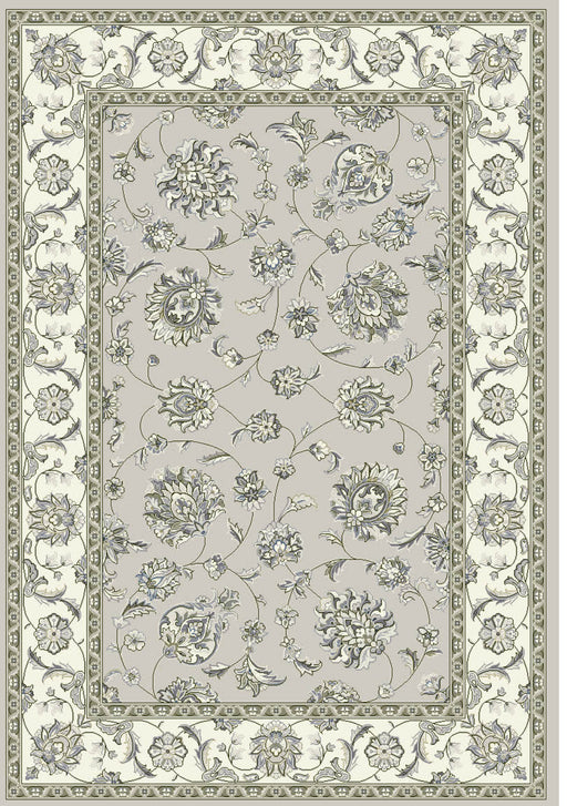 8'x10' Power-Loomed Transitional Style Ivory/Grey Area Rug – KB Rugs