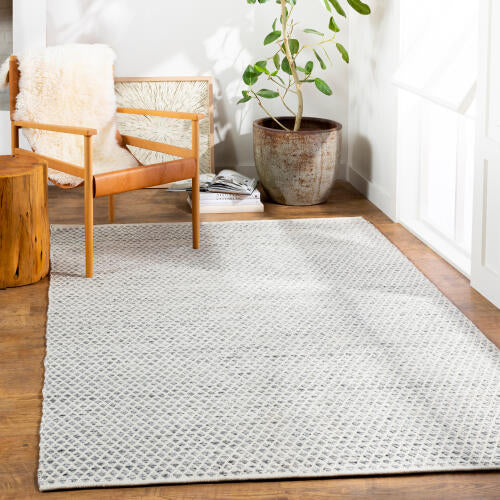 Azalea Handwoven Recycled PET Rug — Slate / Off-White | AZA-2306