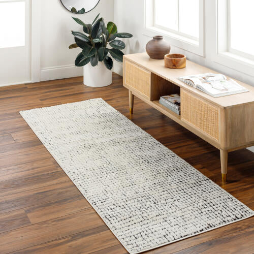 Livabliss Freud Machine Woven Rug — Ivory / Charcoal | FEU-2305 - colour & pattern