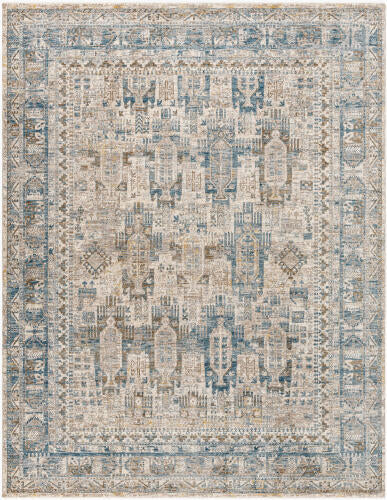 Livabliss Mirabel Machine Woven Rug — Ivory / Denim | MBE-2302 - performance