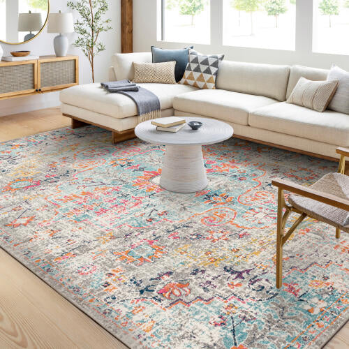 Livabliss Harput Machine Woven Rug — Ivory / Multi | HAP-1063 - colour & pattern