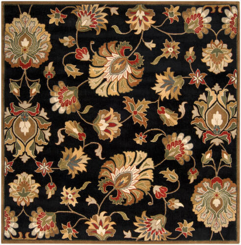 Caesar Handmade Wool Rug — Black / Olive / Rust | CAE-1027