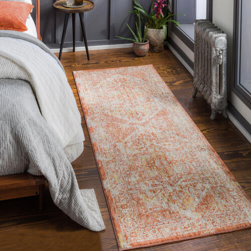 Livabliss Mirabel Machine Woven Rug — Dusty Coral / Beige | MBE-2304