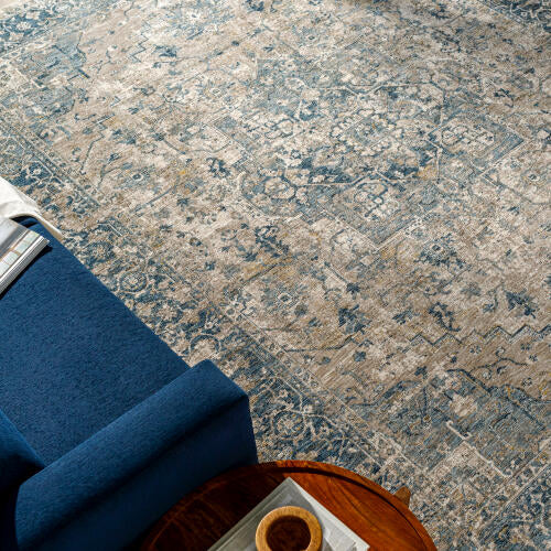 Livabliss  Mirabel Machine Woven Rug — Taupe / Denim | MBE-2312