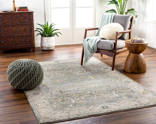 Livabliss Dresden Machine Woven Rug — Mist / Ivory | DRE-2310