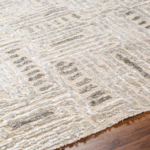 Amina Hand Knotted Rug — Beige / Light Sage | AMA-2303