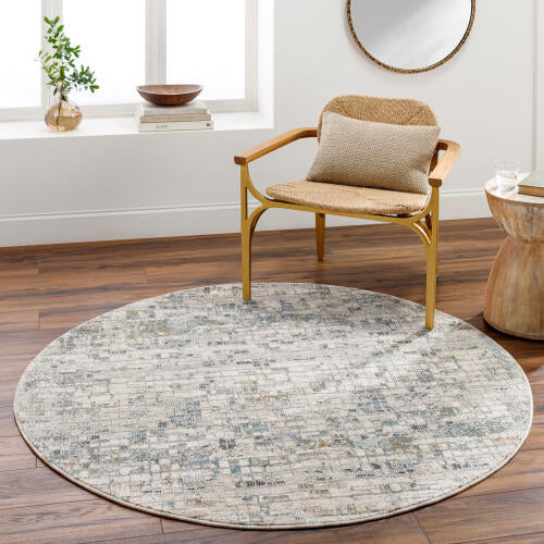 Livabliss Dresden Machine Woven Rug — Soft Teal / Taupe | DRE-2304 - colour & pattern