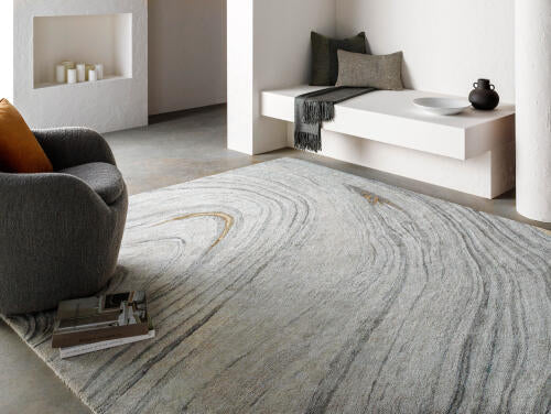 Kavita Handmade Rug — Gray / Gold | KVT-2304