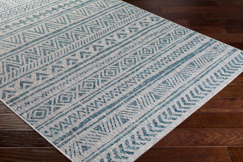 Livabliss Eagean Machine Woven Rug — Teal / Taupe | EAG-2307