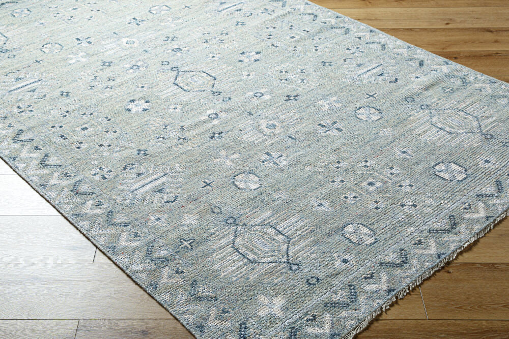 Almeria Hand Knotted Rug — Denim / Dusty Sage | ALM-2302