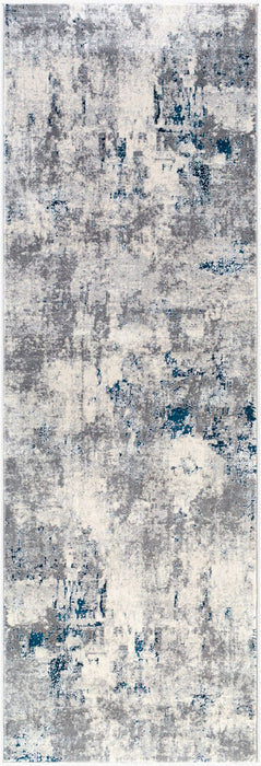 Aisha Machine Woven Rug — Charcoal / Blue | AIS-2314