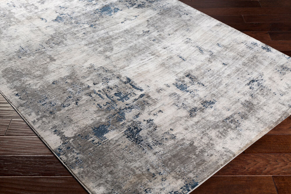 Aisha Machine Woven Rug — Charcoal / Blue | AIS-2314