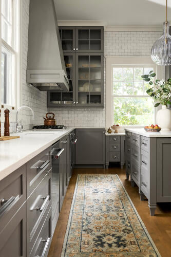 Reign Handmade Wool Rug — Soft Blue & Sand | REG-2314 - colour & pattern