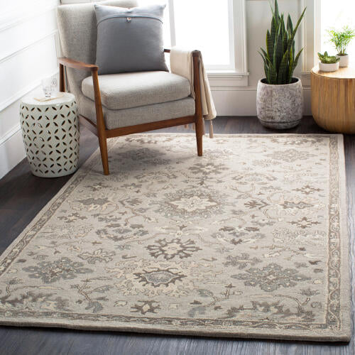 Caesar Handmade Wool Rug — Gray / Taupe | CAE-1197 - colour & pattern