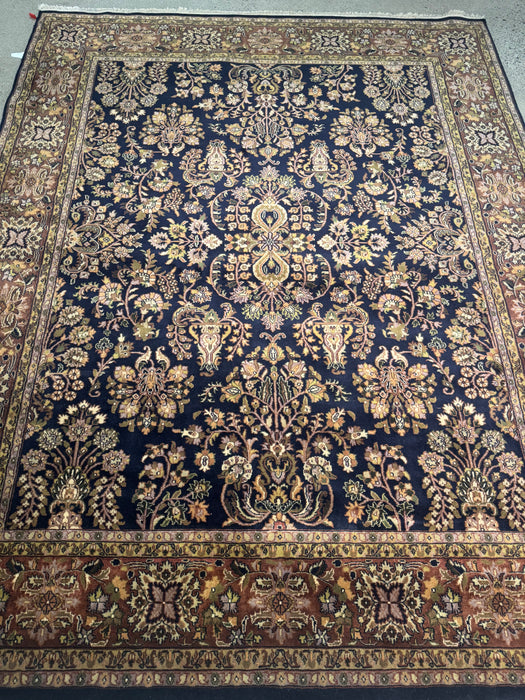 8’x10’ Hand-Knotted Persian-Style (Indo-Persian) Wool Area Rug- Multi/Brown