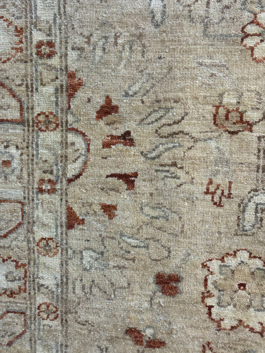 9'x12' Hand-Knotted Chobi Wool Area Rug - Beige/Red