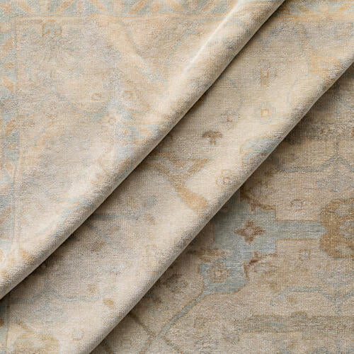 Antique Handmade Wool Rug — Ivory / Tan | ATQ-1000