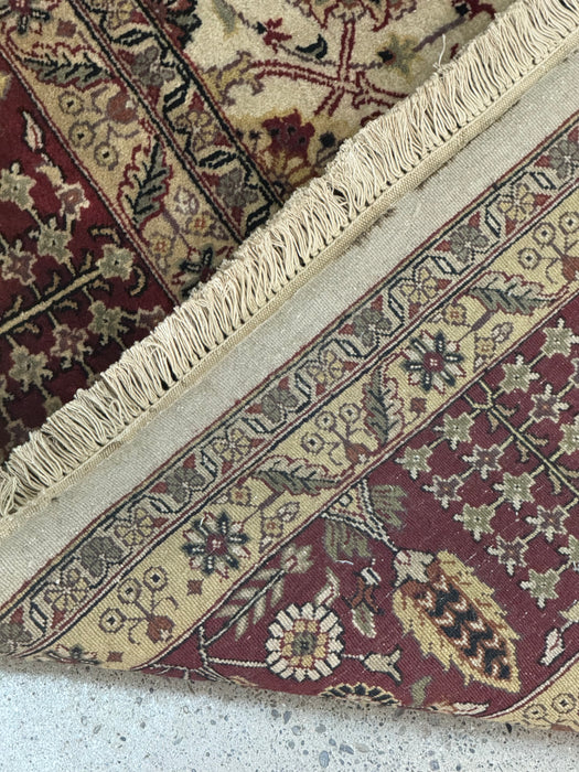 8’x10’ Hand-Knotted Persian-Style (Indo-Persian) Wool Area Rug- Multi/Red