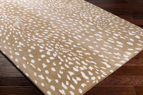 Athena Handmade Wool Rug — Light Brown / Cream | ATH-5162