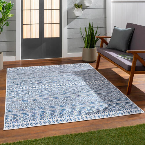 Livabliss Eagean Machine Woven Rug — Blue / Ivory | EAG-2344