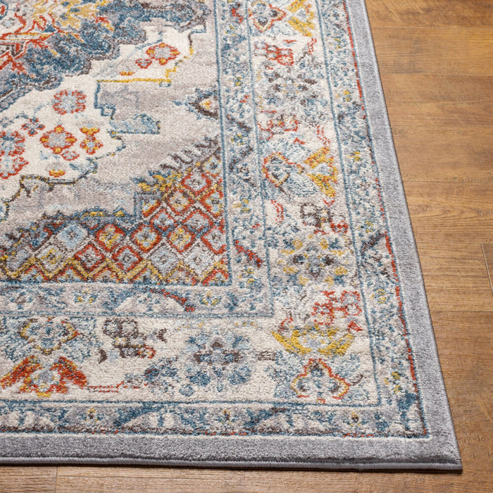 Ankara Machine Woven Rug — Gray / Ice Blue | AKR-2300