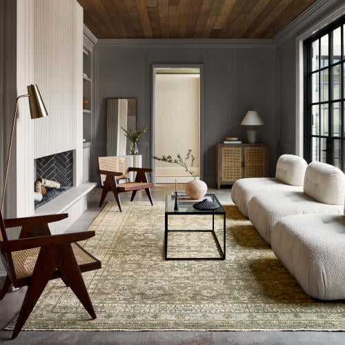 Reign Handmade Wool Rug — Sage / Sand | REG-2303 - colour & pattern